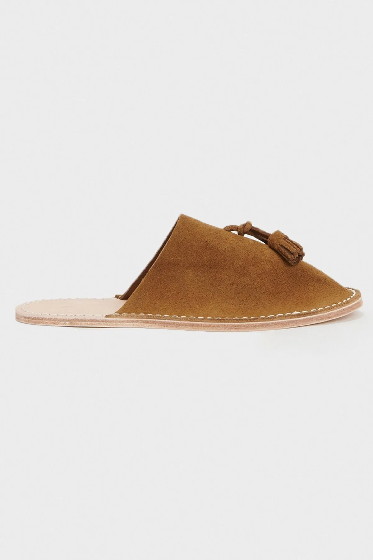 Leather Slipper - Camel