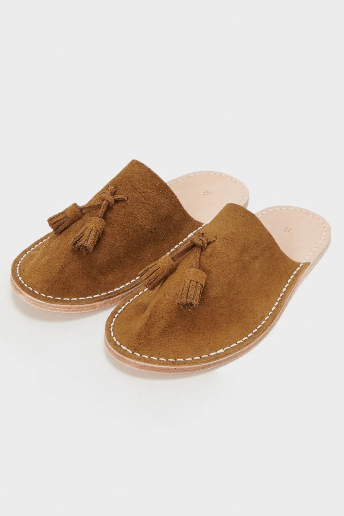 Leather Slipper - Camel