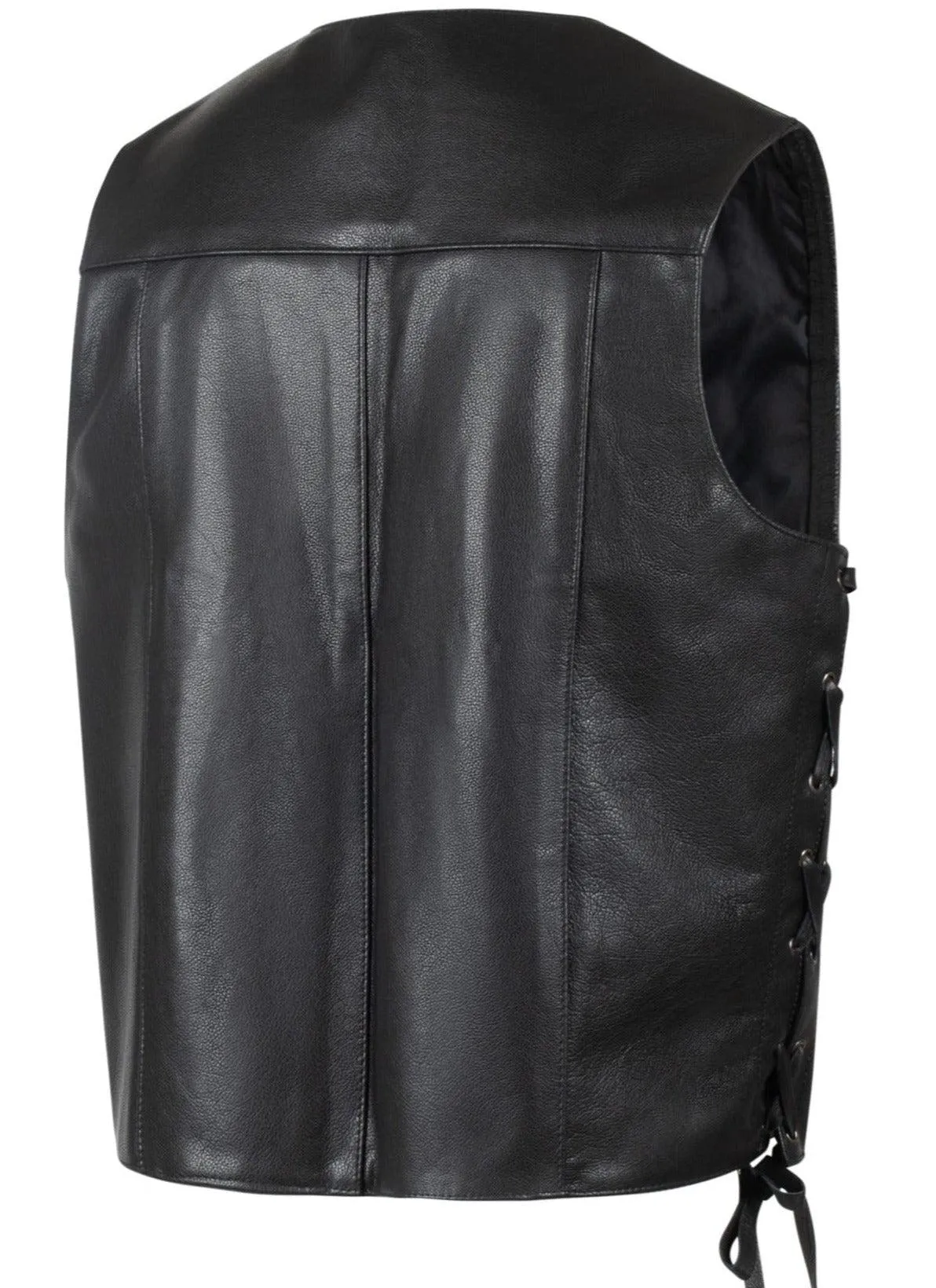 Legendary 'Dixon' Men's Leather Motorcycle Vest