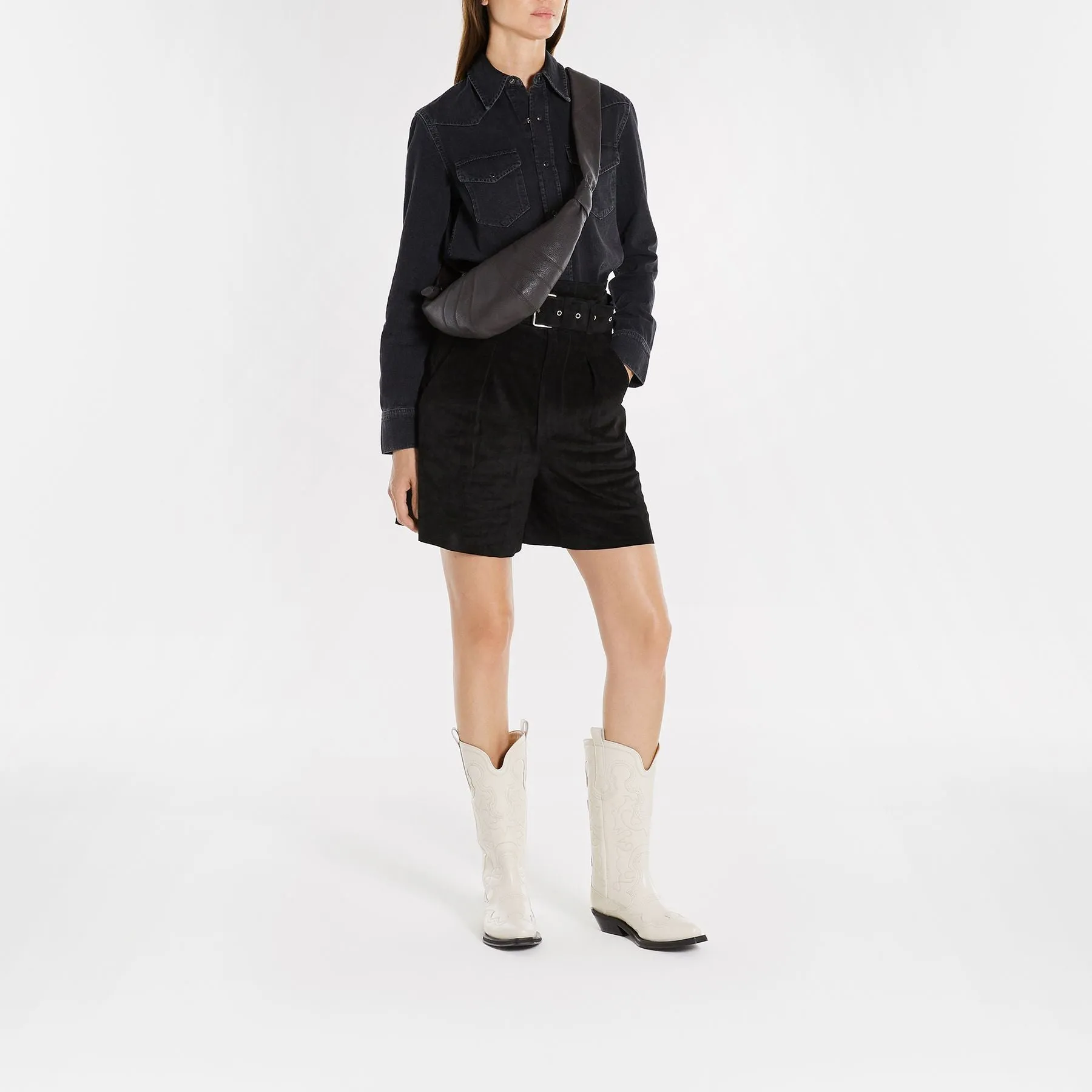 Lemaire  Small Croissant Crossbody bag - Lemaire - Leather - Chocolate