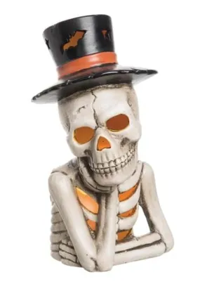  Light Up 11 Inch Top Hat Skeleton