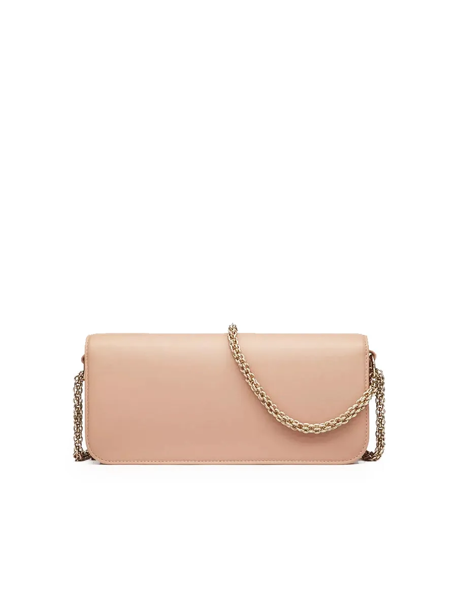 Loco Calfskin Shoulder Bag in Rose Cannelle