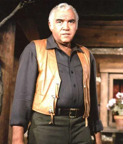 Lorne Greene Tan Brown Leather Vest | TheLeatherCity