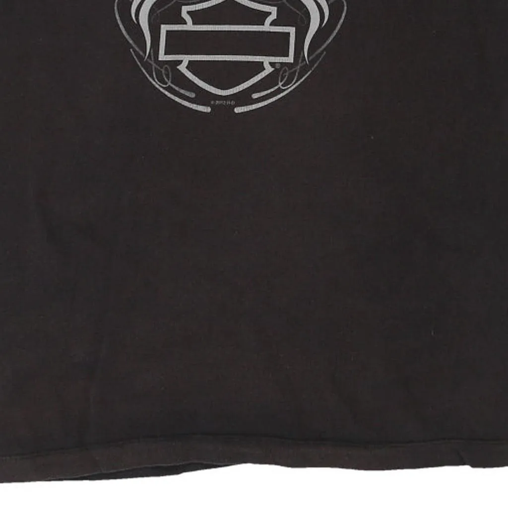Los Angeles California Harley Davidson Graphic Vest - Medium Black Cotton