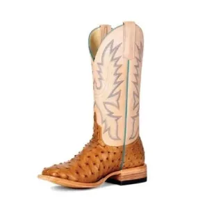 Macie Bean Bleach Bone Ostrich Western Boot