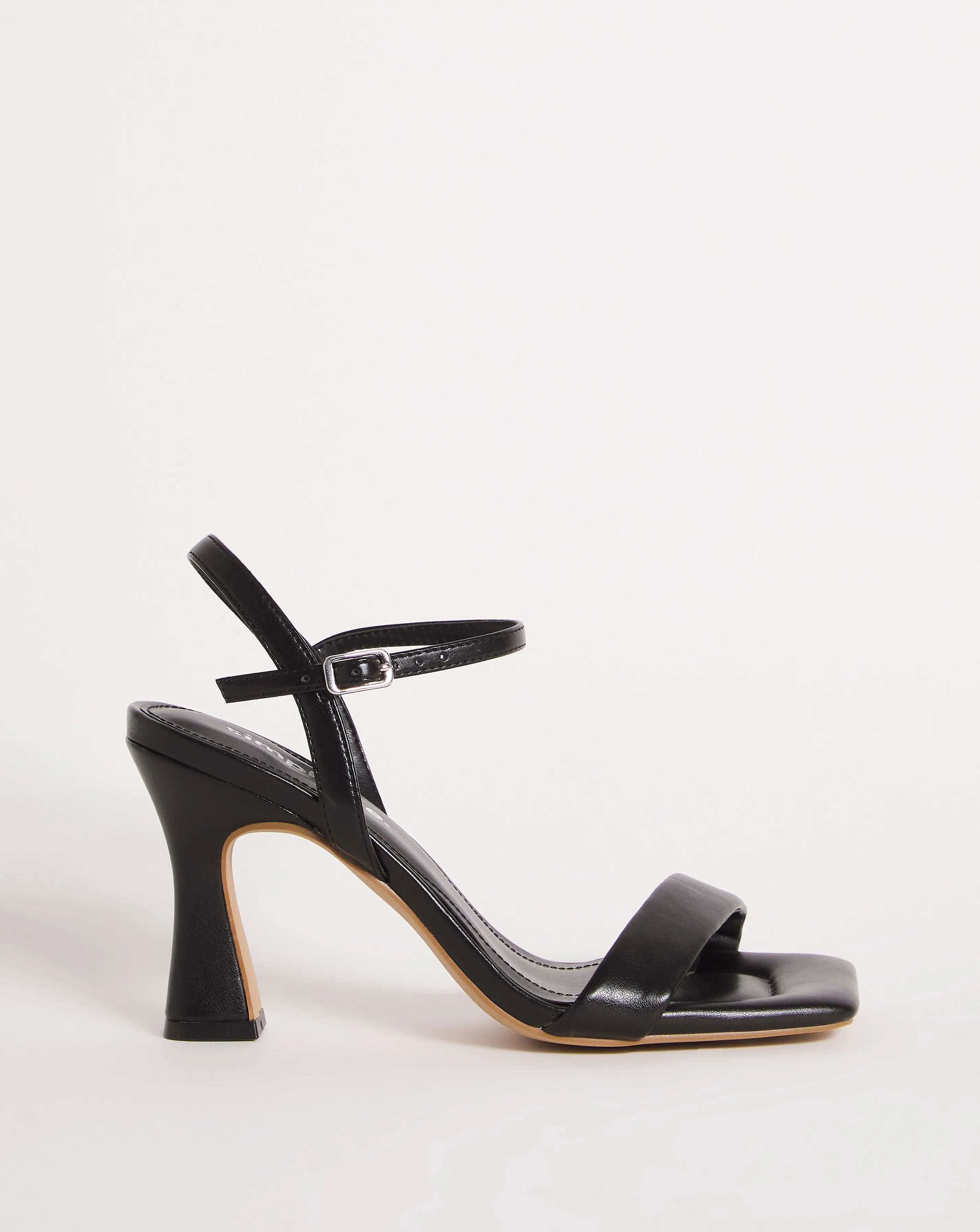 Malin Barely There Flare Heeled Sandals Wide Fit | Simply Be