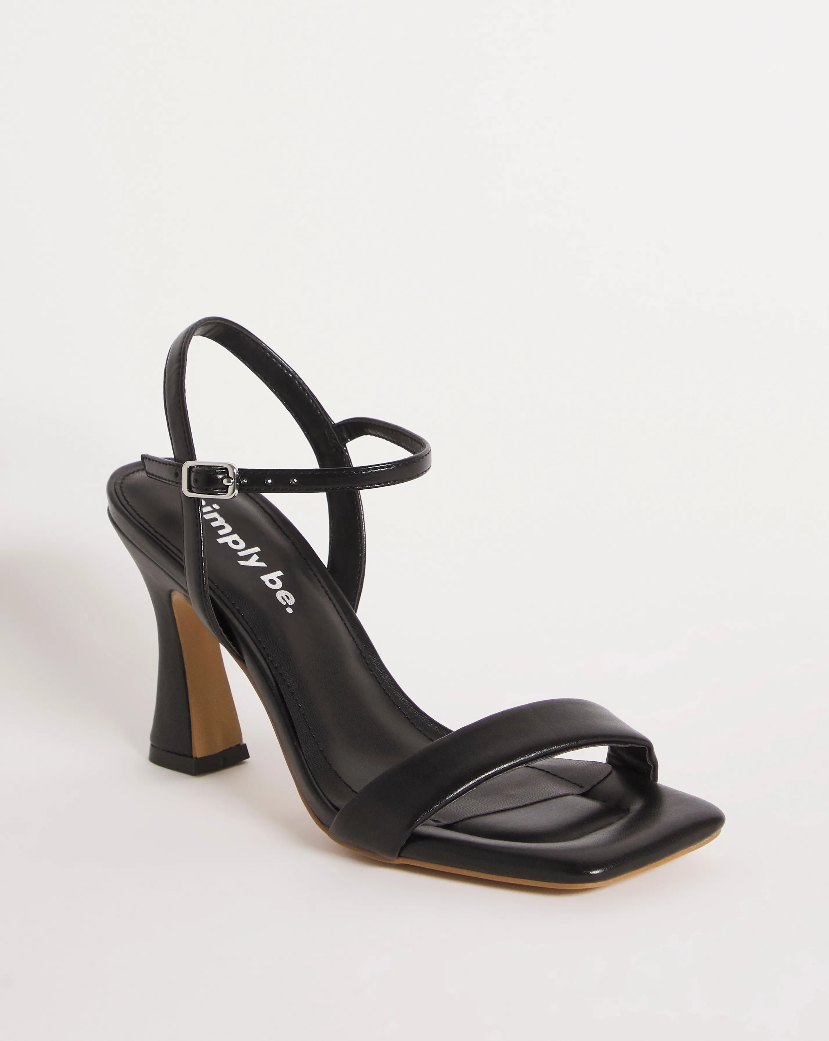 Malin Barely There Flare Heeled Sandals Wide Fit | Simply Be