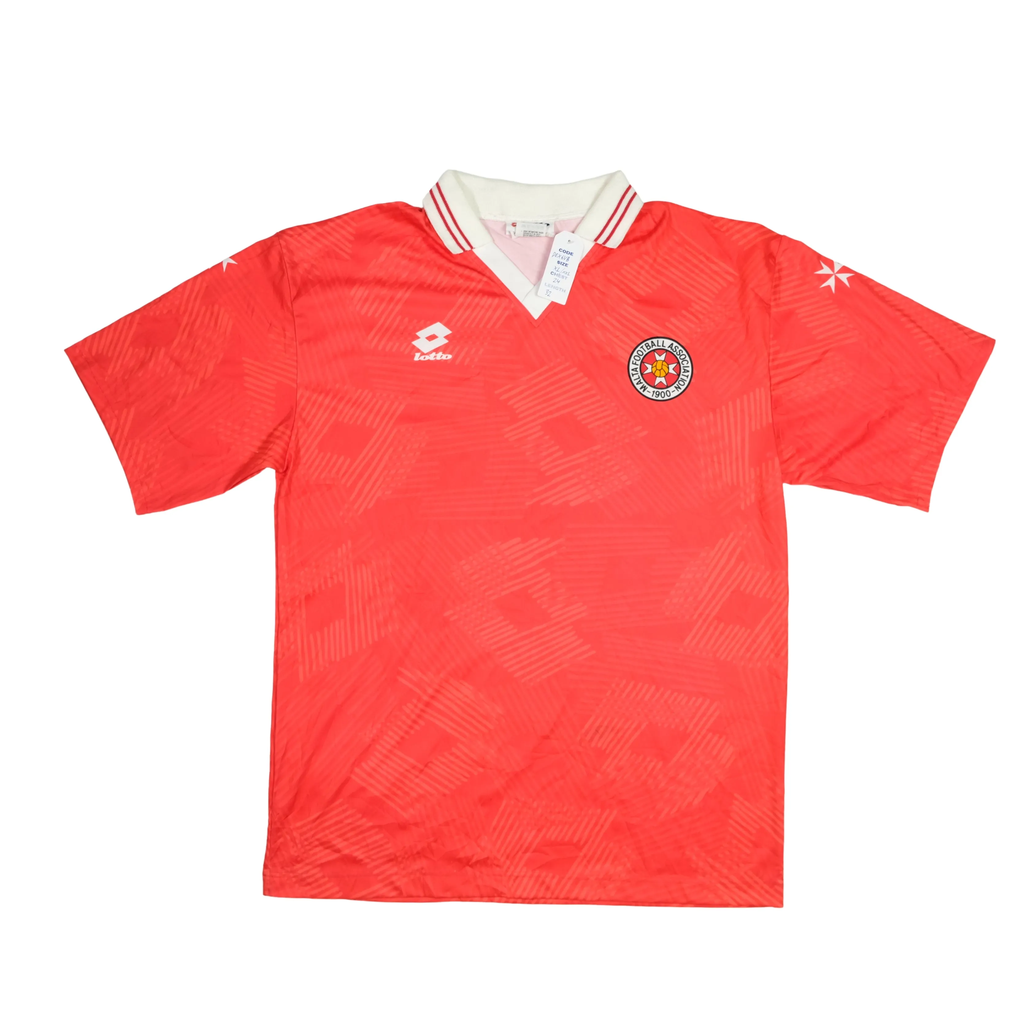 Malta 1994/1996 Original Home Football Shirt Lotto XXL