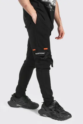 Man Official Print Jersey Cargo Joggers