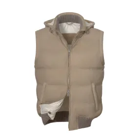  Mandelli Zig-Zag Dotted Leather Vest in Beige