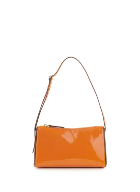 Manu atelier  Mini Prism patent leather handbag - Orange