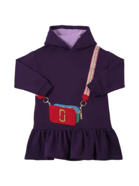 Marc Jacobs   Printed cotton jersey hoodie dress 