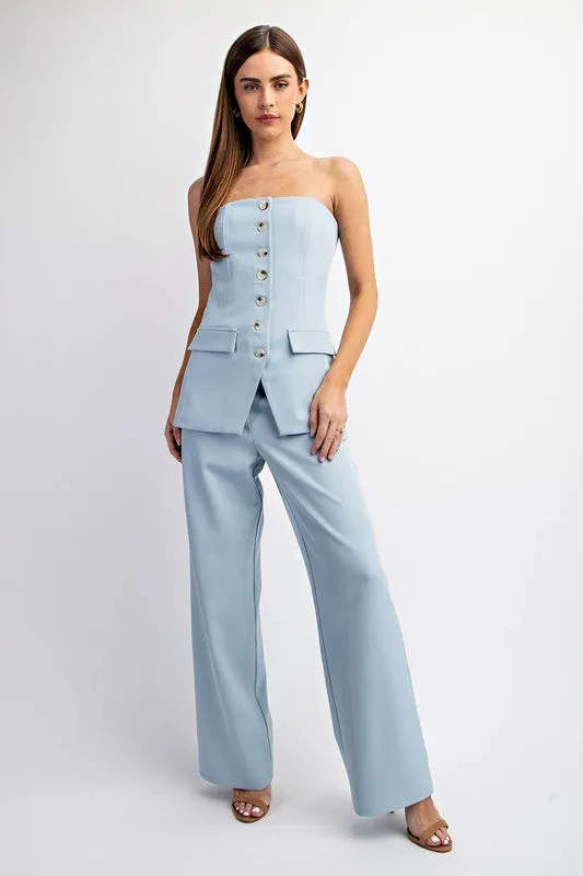 Marli Strapless Vest Top - See Matching Pants : Everly