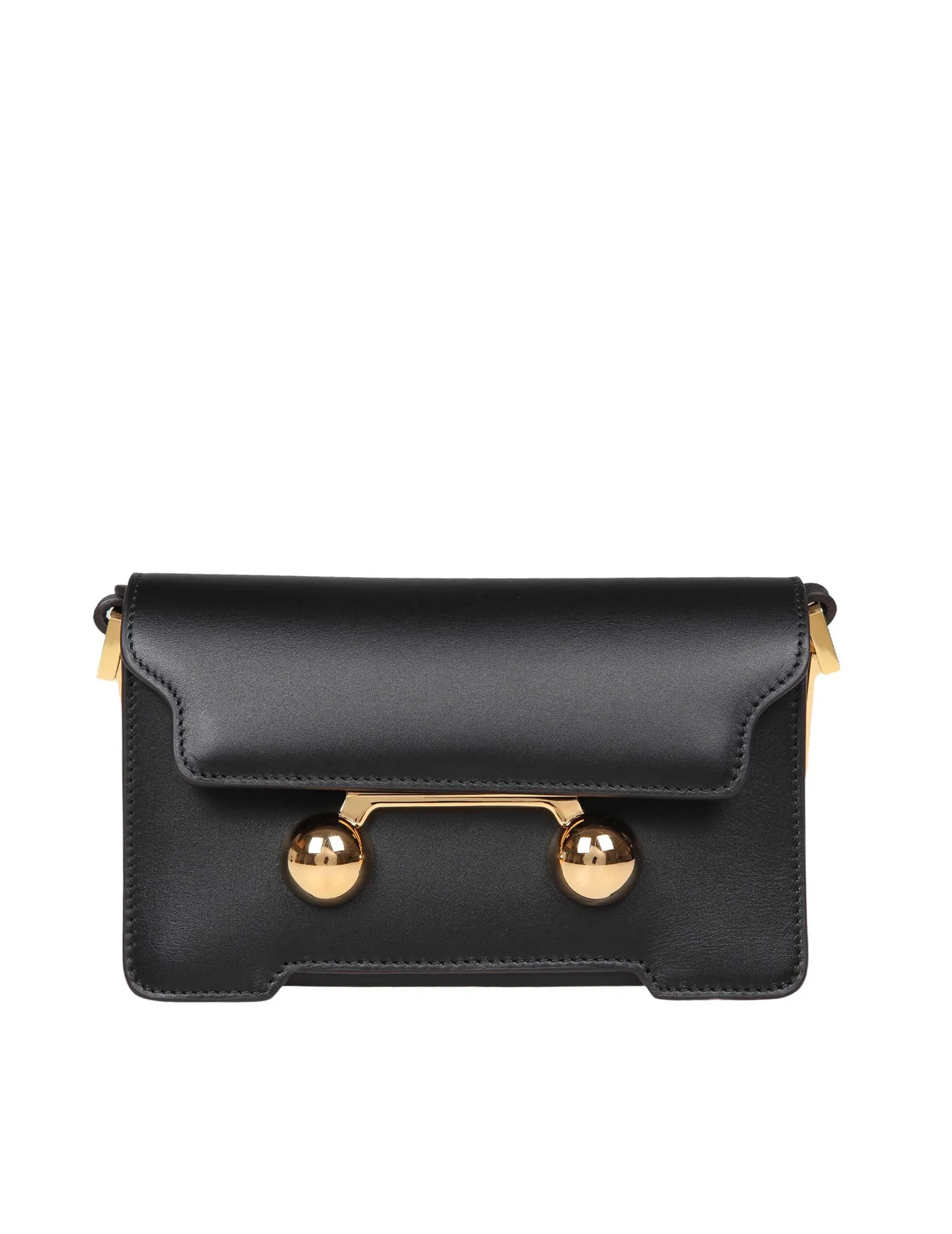 MARNI TRUNKAROO MINI SHOULDER BAG IN BLACK LEATHER