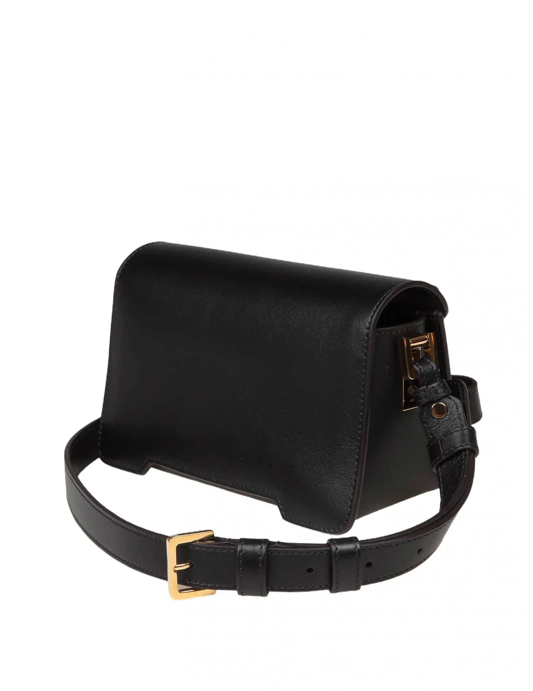 MARNI TRUNKAROO MINI SHOULDER BAG IN BLACK LEATHER