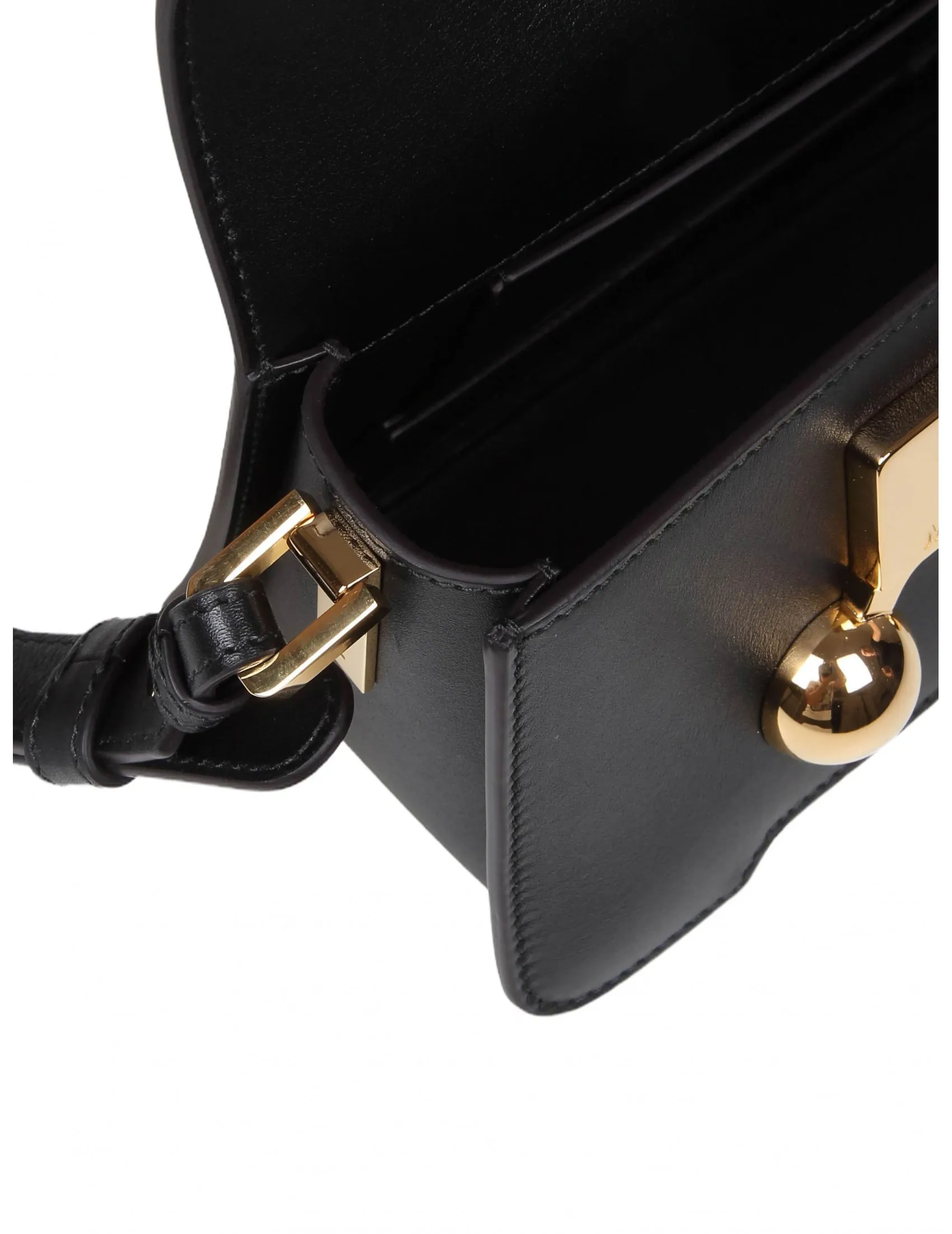 MARNI TRUNKAROO MINI SHOULDER BAG IN BLACK LEATHER