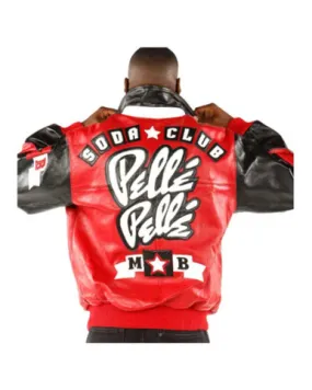 Men Pelle Pelle Soda Club Red Leather Jacket