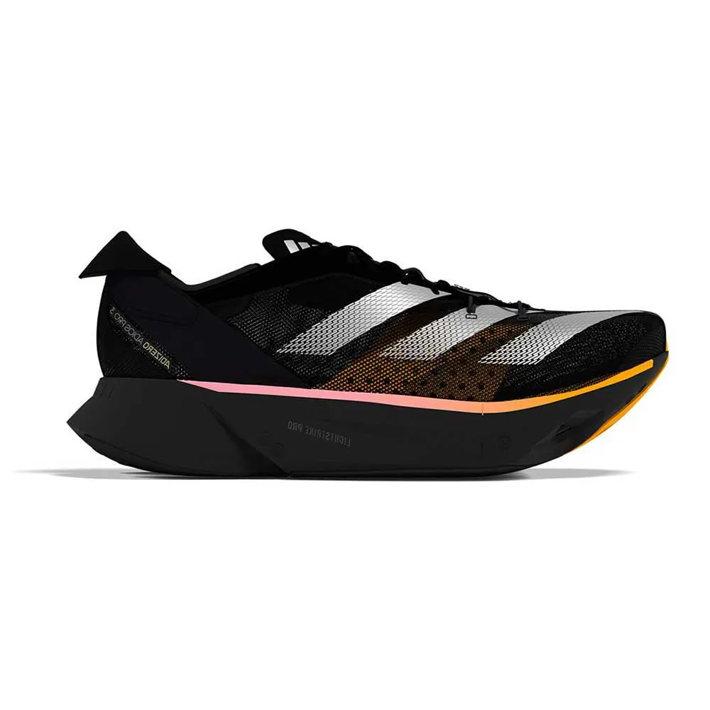 Men's Adizero Adios Pro 3 Running Shoe - Core black/Zero met/Spark - Regular (D)