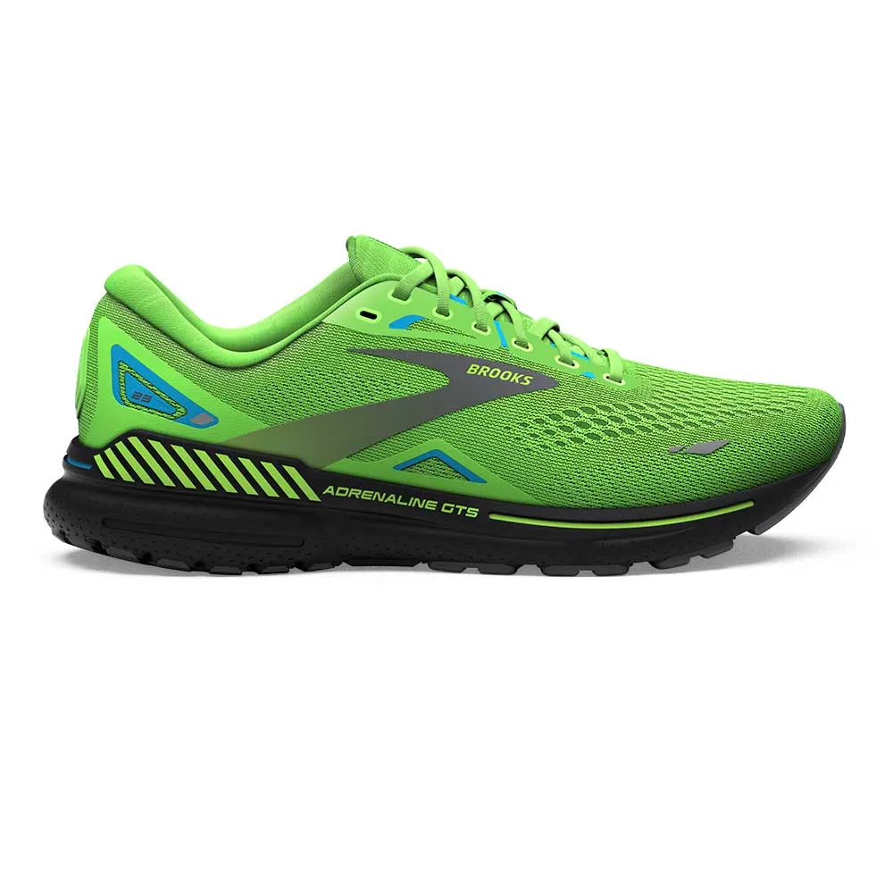 Men's Adrenaline GTS 23 Running Shoe - Green Gecko/Grey/Atomic Blue- Wide (2E)