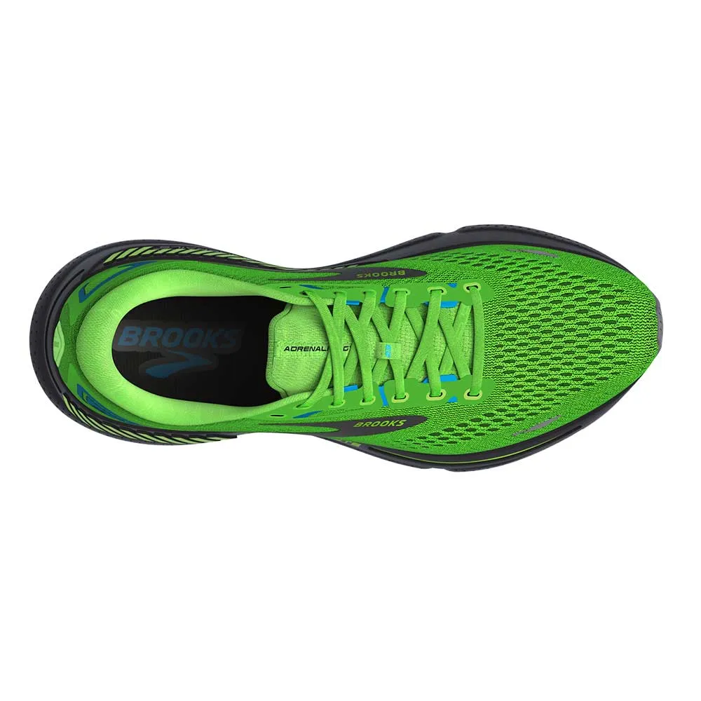 Men's Adrenaline GTS 23 Running Shoe - Green Gecko/Grey/Atomic Blue- Wide (2E)