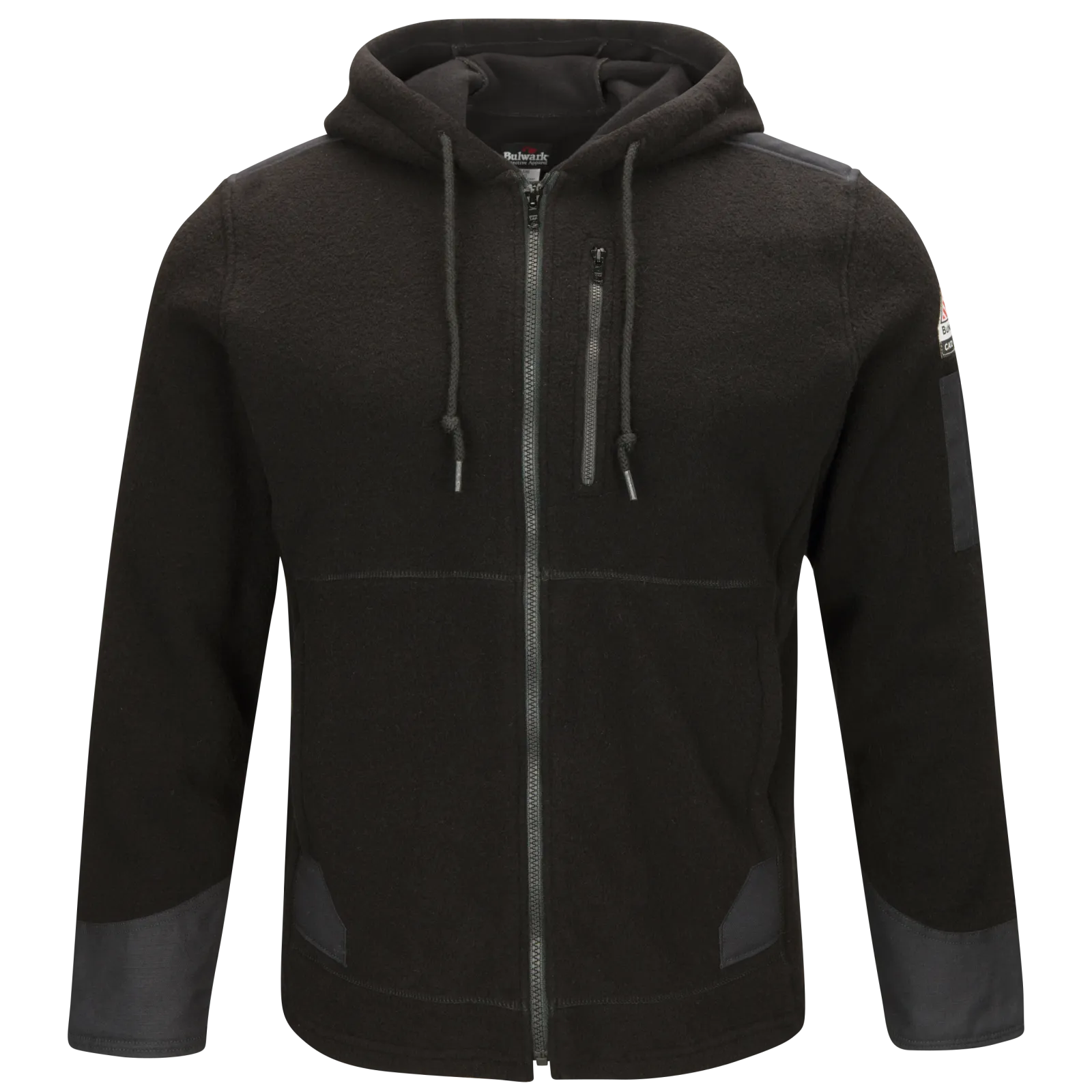 Men's Front Zip Modacrylic Blend Fleece Hoodie
