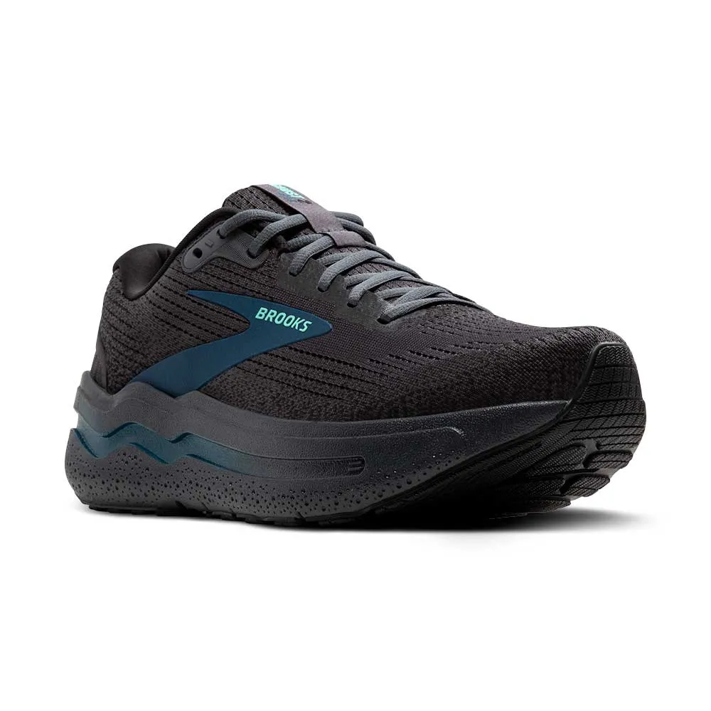 Men's Ghost Max 2 Running Shoe - Ebony/Cockatoo/Blue Sapphire - Extra Wide (4E)