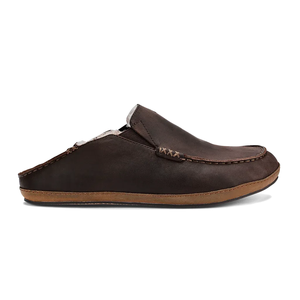 Men's Olukai Moloa Slipper Color: Dark Wood