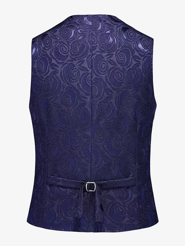 Men's Slim Fit Plus Size Suit Vest Sleeveless Wedding Breathable Waistcoat with Buttons