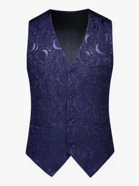 Men's Slim Fit Plus Size Suit Vest Sleeveless Wedding Breathable Waistcoat with Buttons