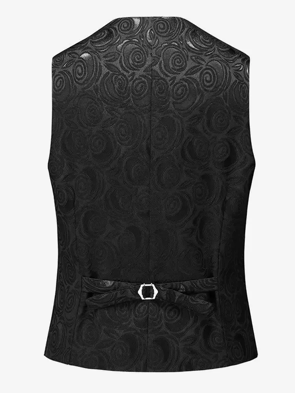 Men's Slim Fit Plus Size Suit Vest Sleeveless Wedding Breathable Waistcoat with Buttons