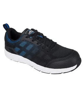 Mens steelite tove safety trainers black/blue Portwest