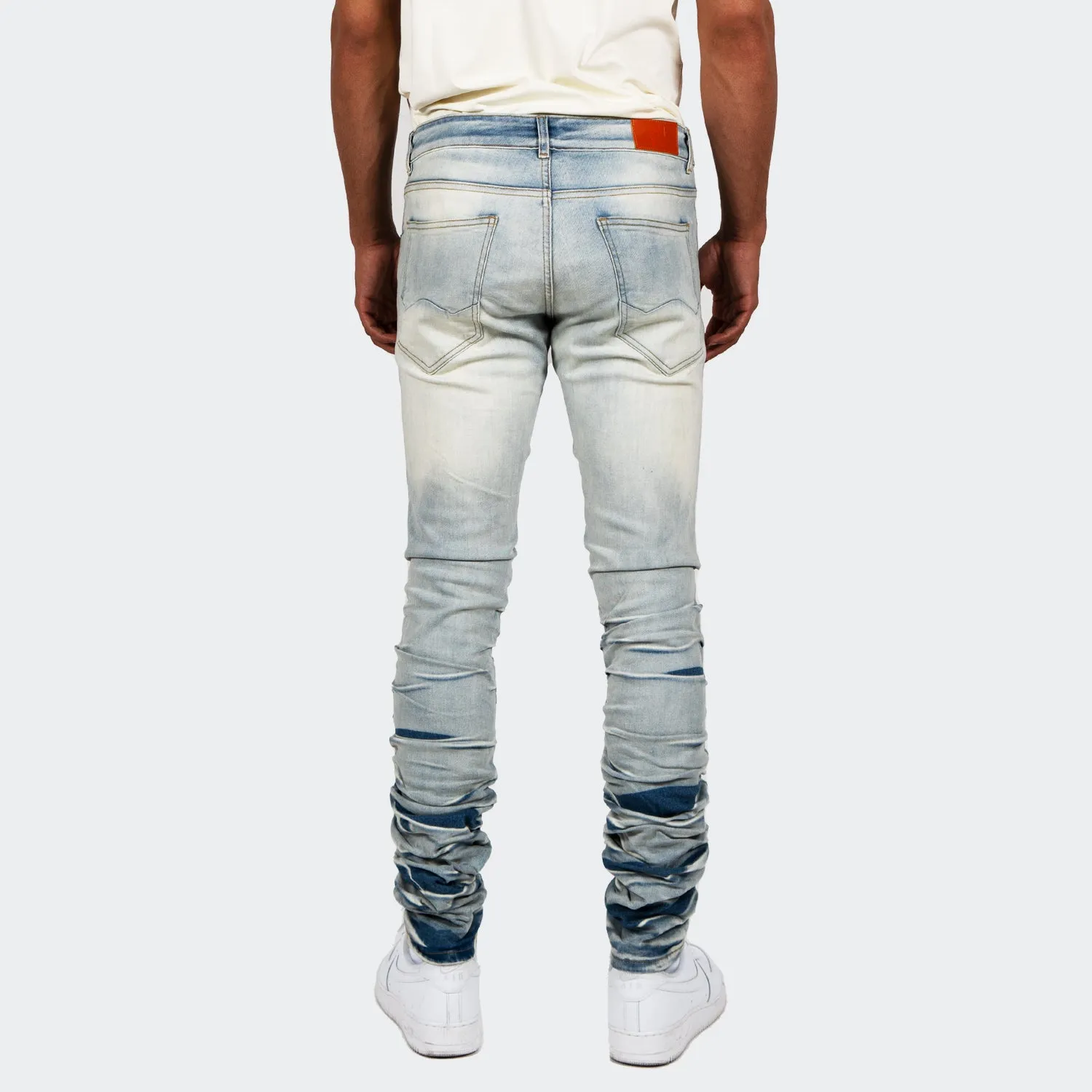 Men's TWO MILL TWENTY Monroe Skinny Fit Stacked Leg Denim Jeans Vintage