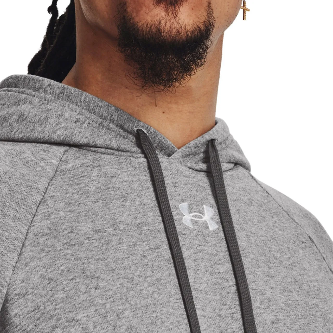 Men's Under Armour Rival Fleece Hoodie - Castlerock Heather