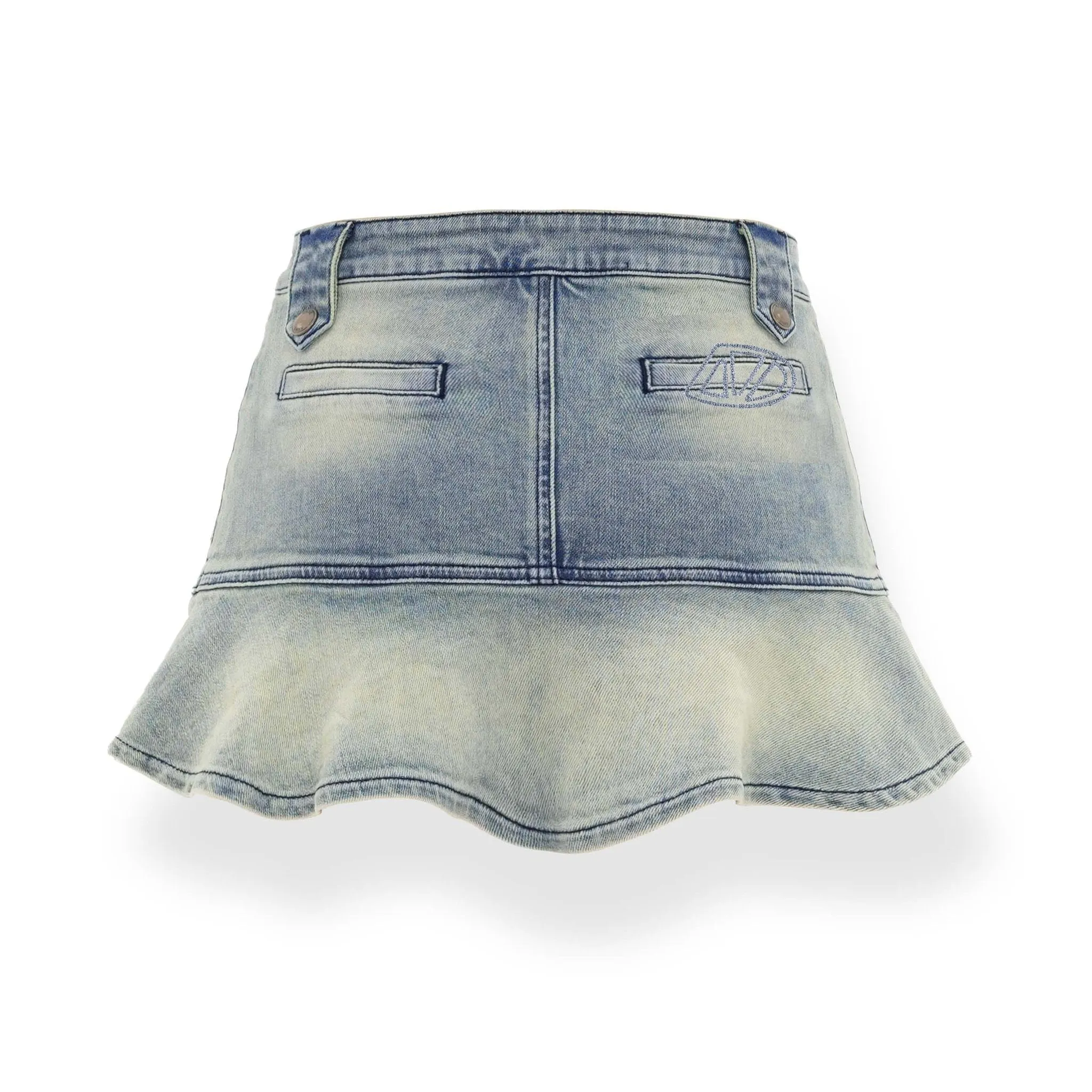 Mermaid Denim Skirt Blue-