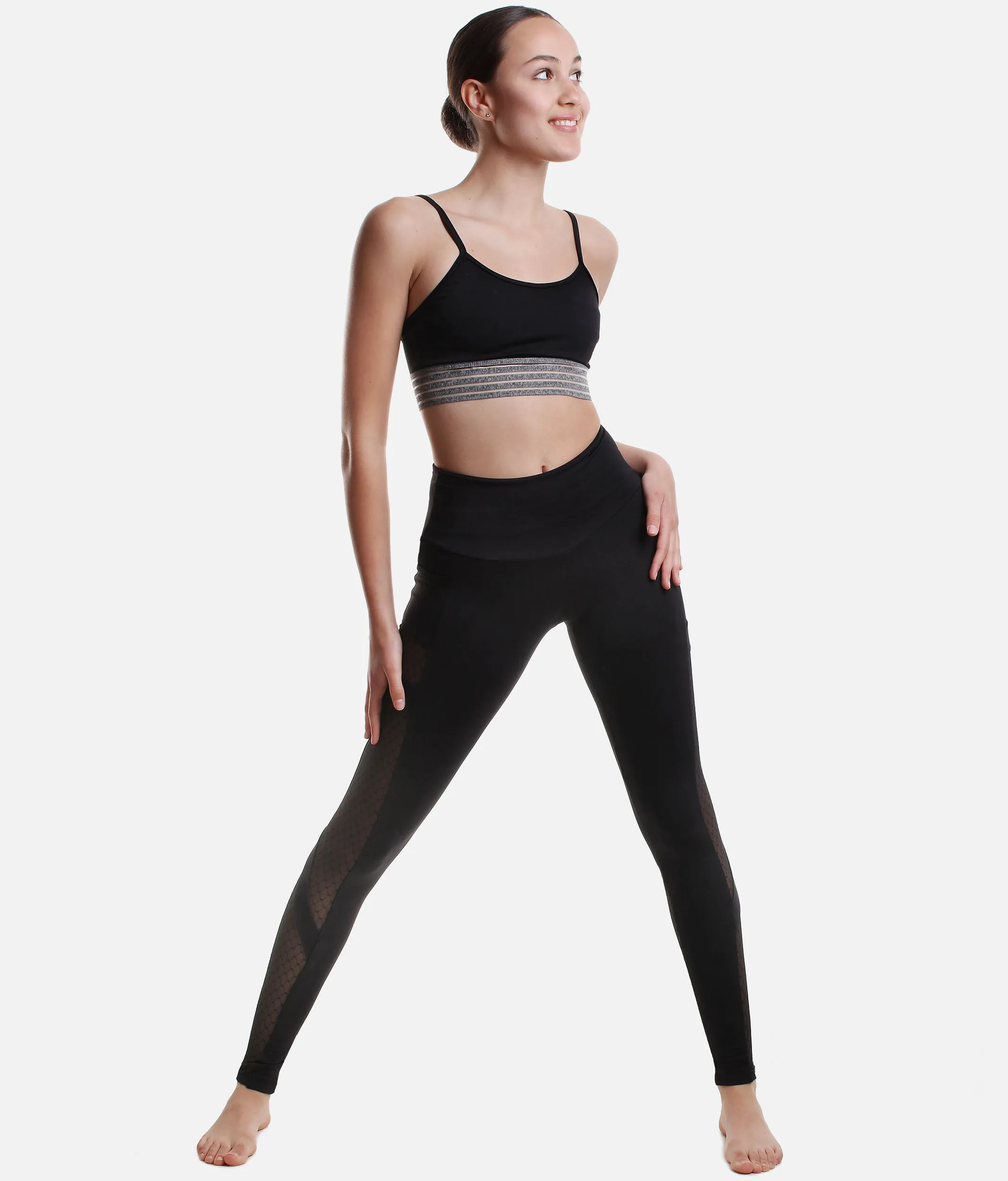 Mesh Inserts Dance Leggings - RDE1893