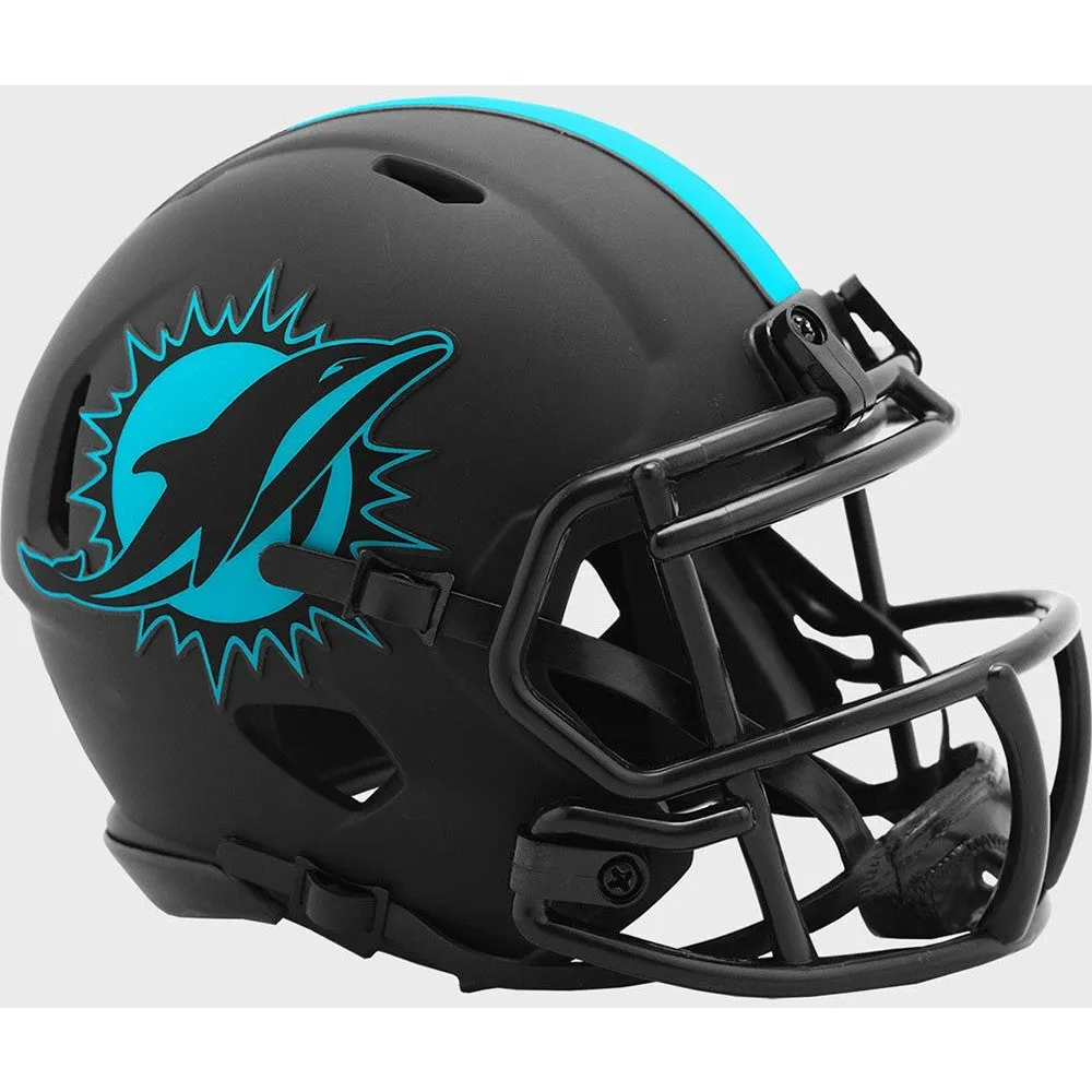 MIAMI DOLPHINS ECLIPSE BLACK SPEED MINI HELMET