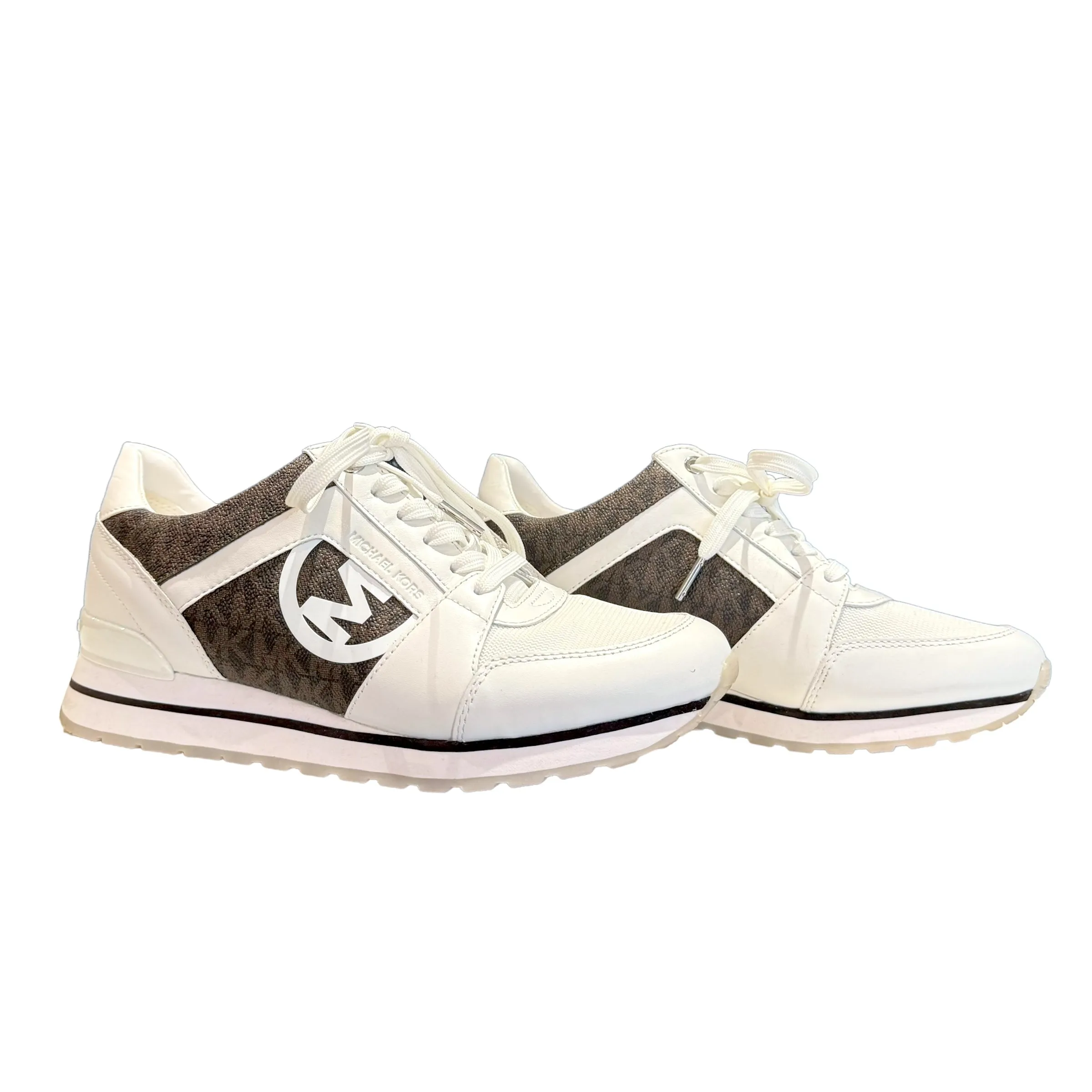 Michael Kors White and Brown Trainers - 6