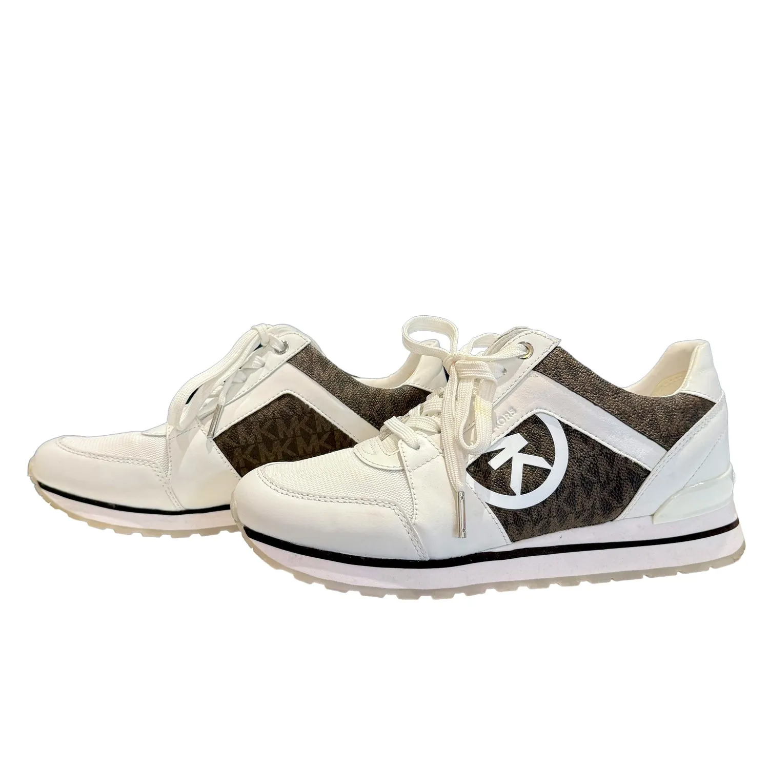 Michael Kors White and Brown Trainers - 6