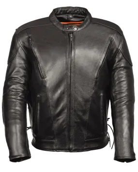 Milwaukee Leather Men's Side Lace Vented Scooter Jacket - 4X