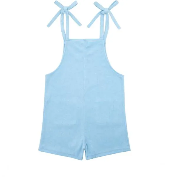 Minnow Girls French Terry Romper, Blue