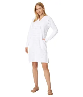Mod-o-doc Shadow Stripe French Terry Long Sleeve Hoodie Dress