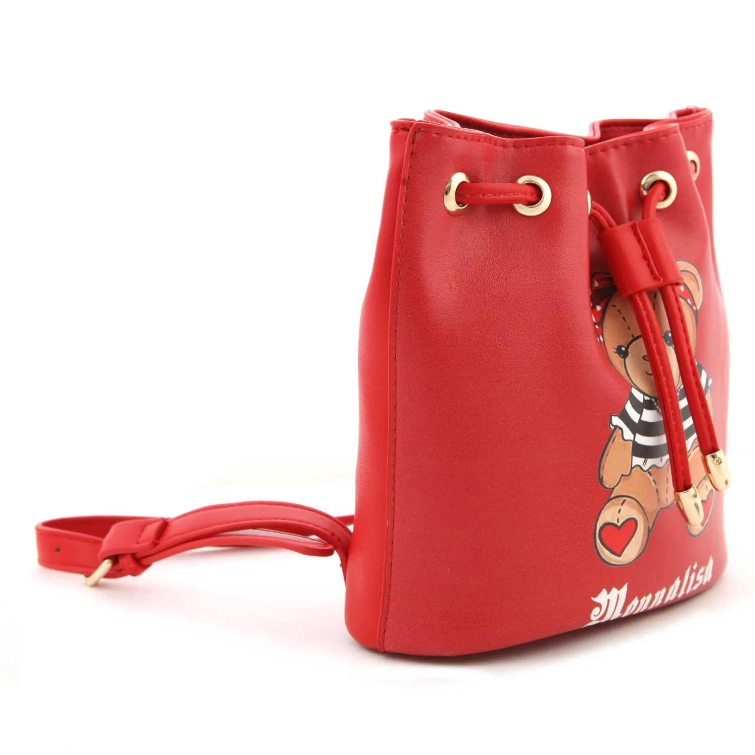 Monnalisa Red Bucket Backpack For Girls And Teen