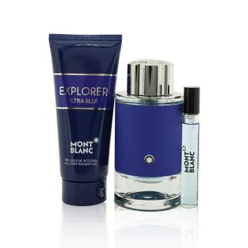Mont Blanc Explorer Ultra Blue Coffret: EDP Spray 100ml + EDP Spray 7.5ml + Shower Gel 100ml 3pcs -40%