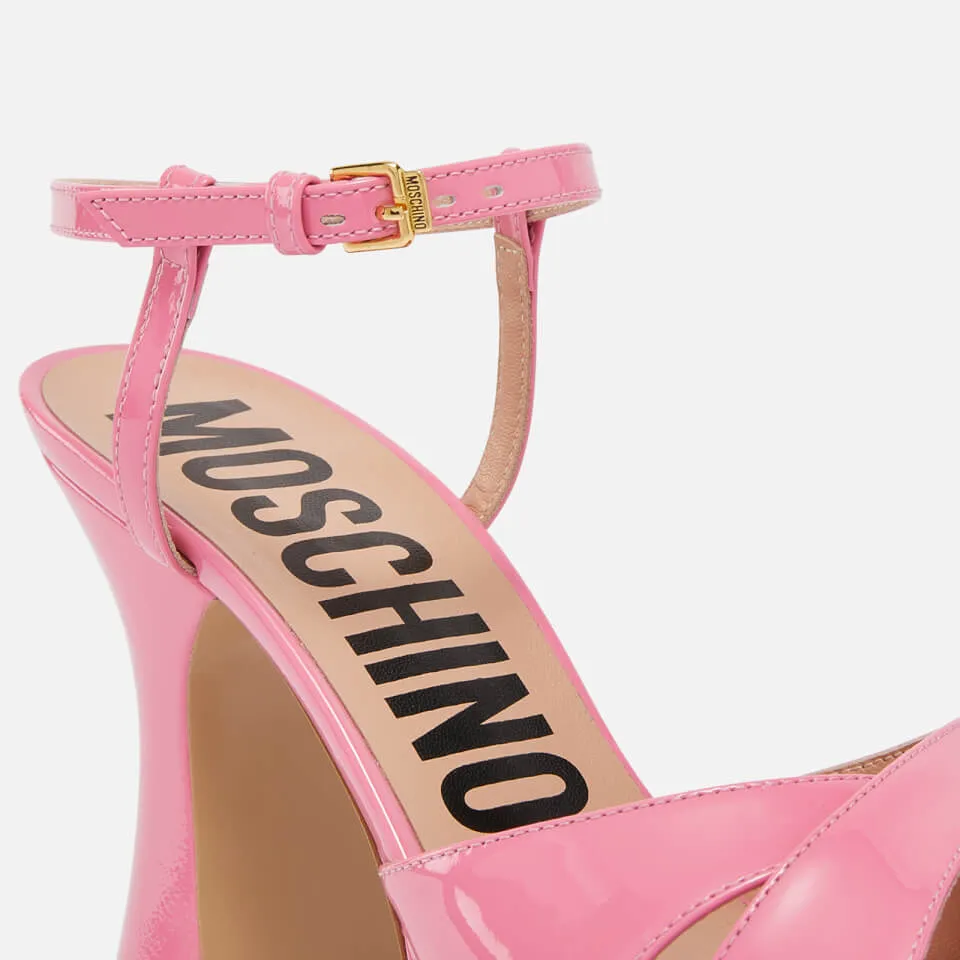 Moschino Women’s Patent Leather Platform Sandals - UK 3 | Coggles