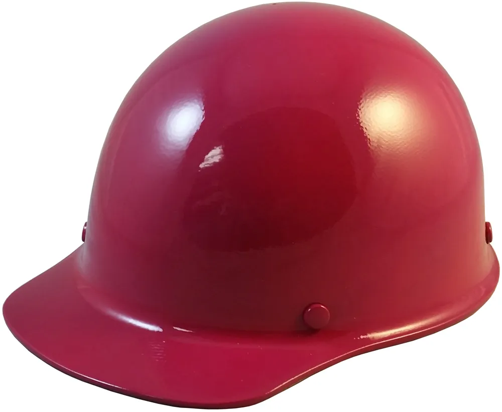 MSA Skullgard (LARGE SHELL) Cap Style Hard Hats with STAZ ON Suspension - Raspberry