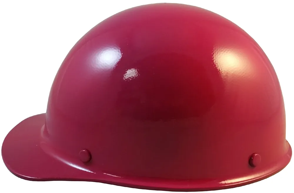 MSA Skullgard (LARGE SHELL) Cap Style Hard Hats with STAZ ON Suspension - Raspberry