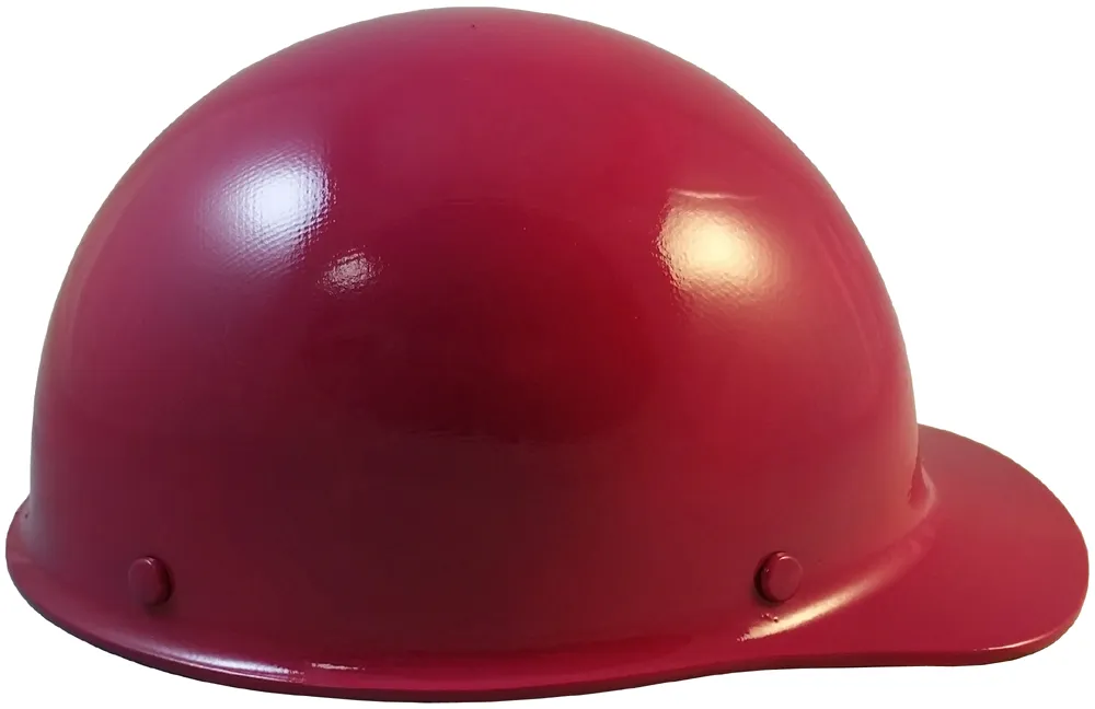 MSA Skullgard (LARGE SHELL) Cap Style Hard Hats with STAZ ON Suspension - Raspberry