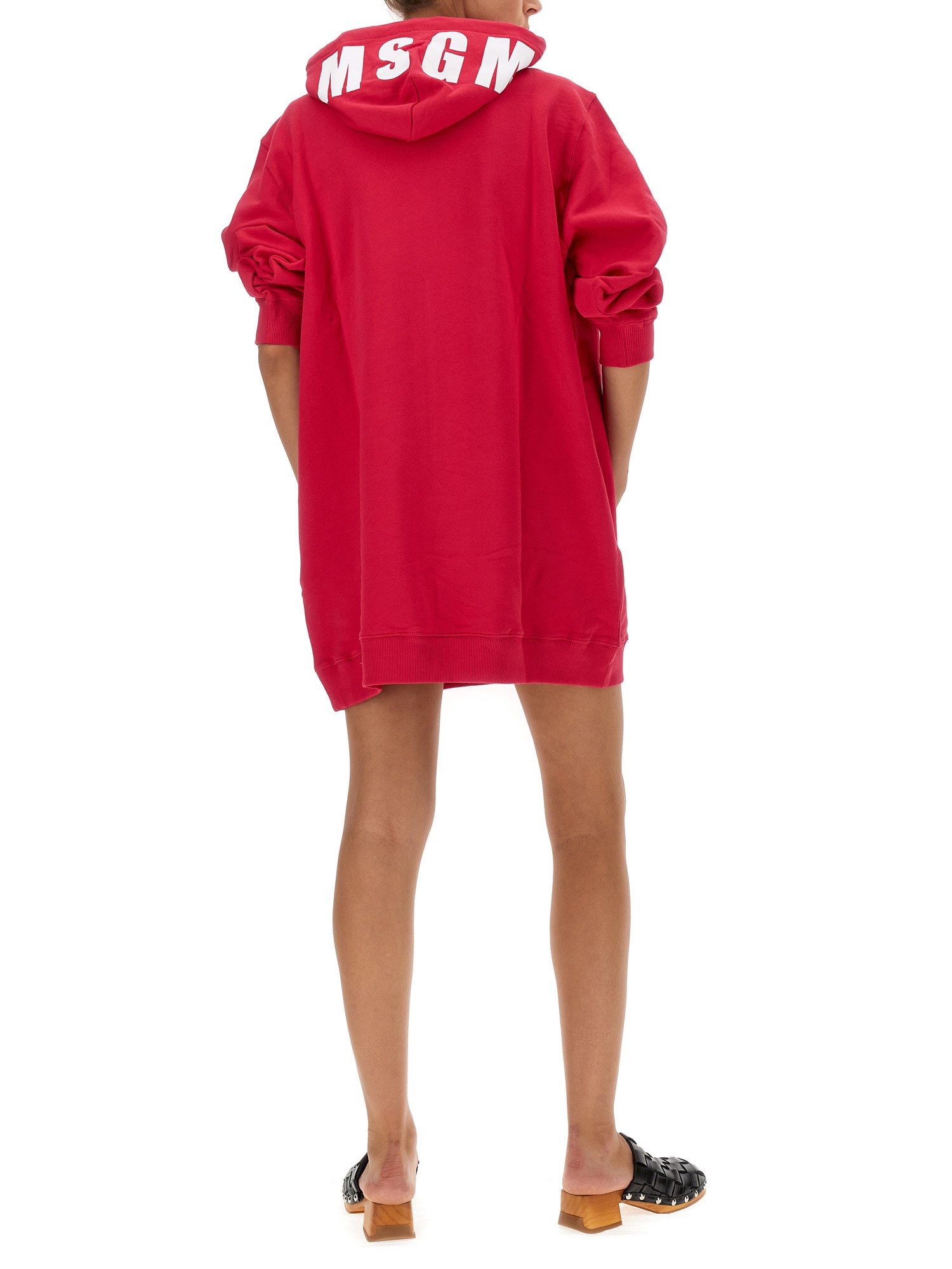 MSGM    COTTON HOODED DRESS