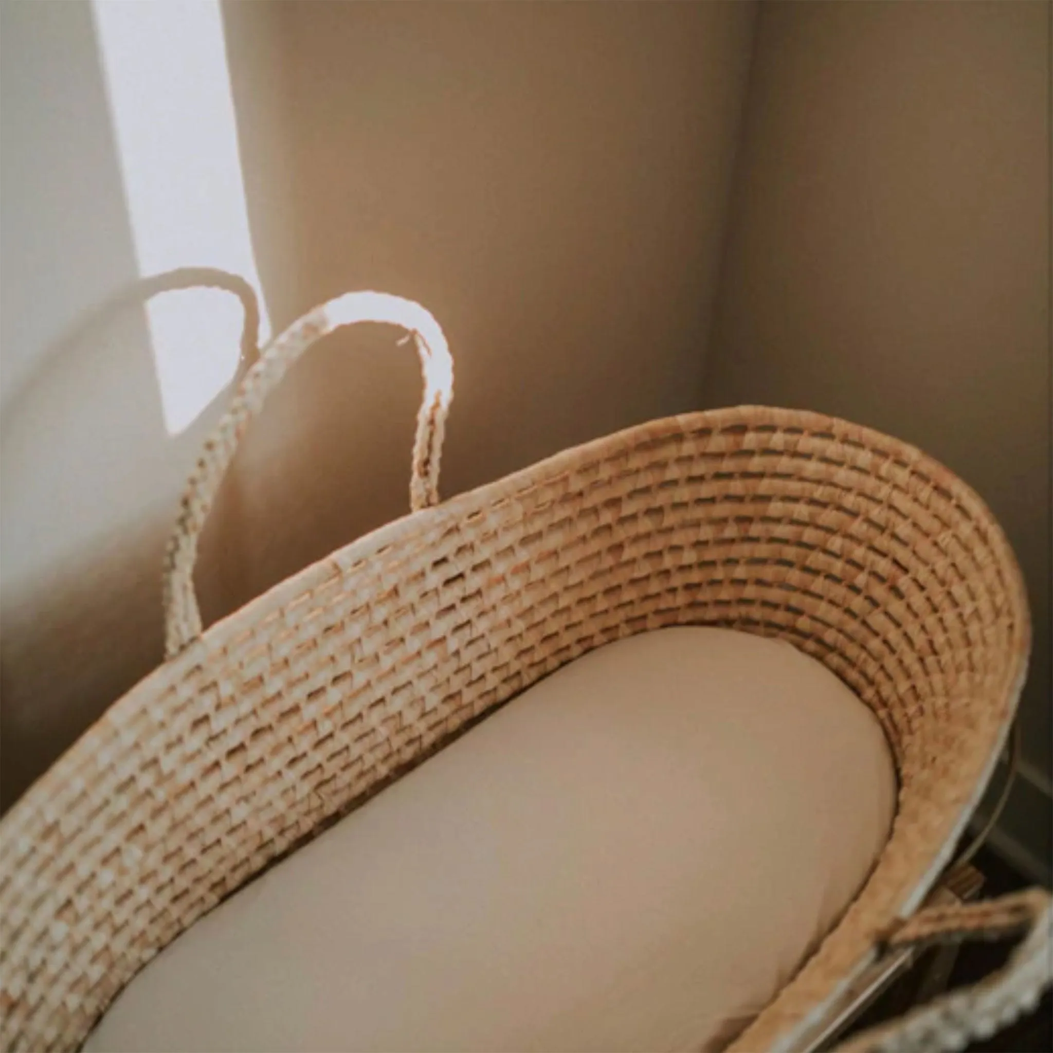 Must Be Baby Rattan Basket + Mattress  - Clement
