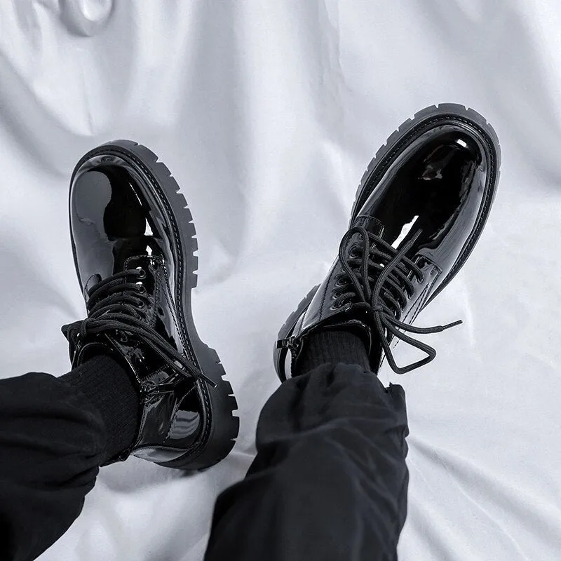 Namsan Patent Chunky Sole Shoe Boots
